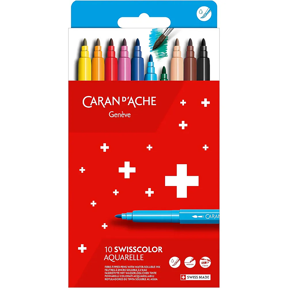Caran d'Ache Pennarelli Swisscolor Standard - 10 pezzi