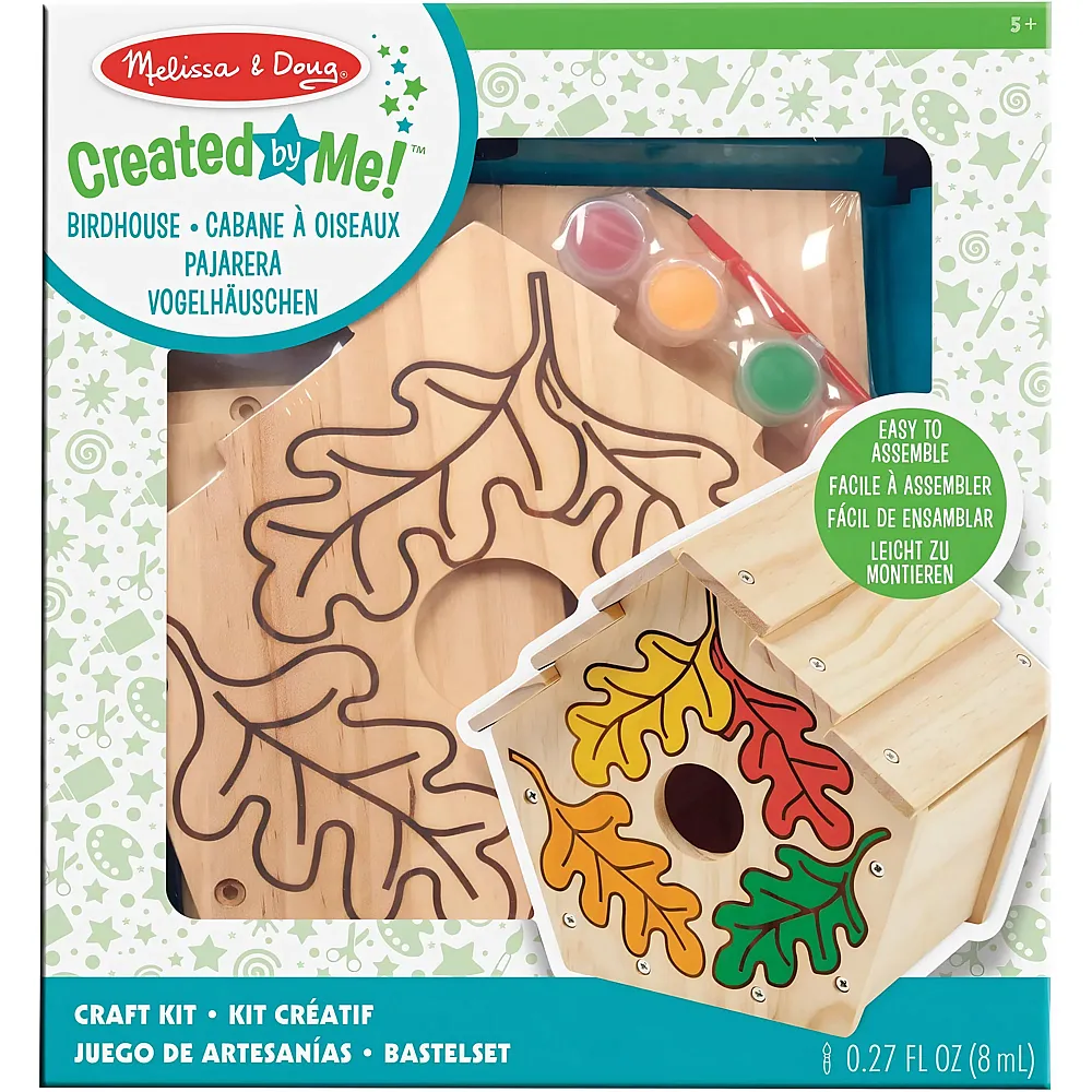 Melissa & Doug Vogelhausbastelset aus Holz, mehrfarbig