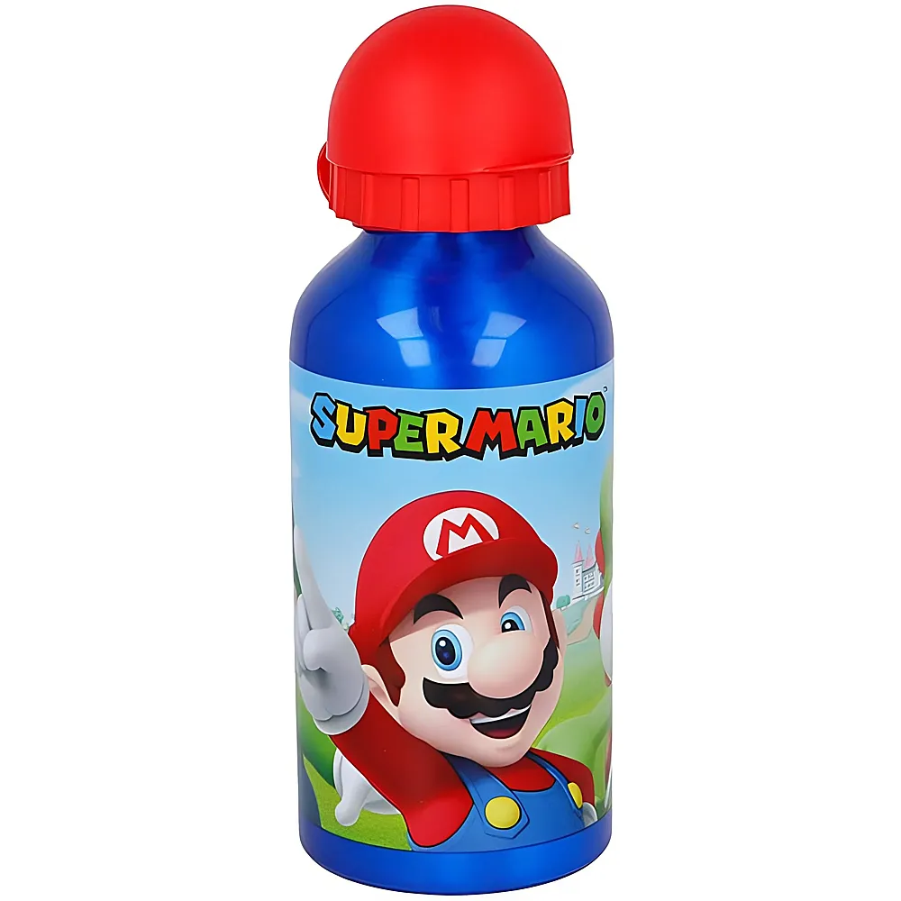Stor Super Mario Trinkflasche Aluminium 400ml