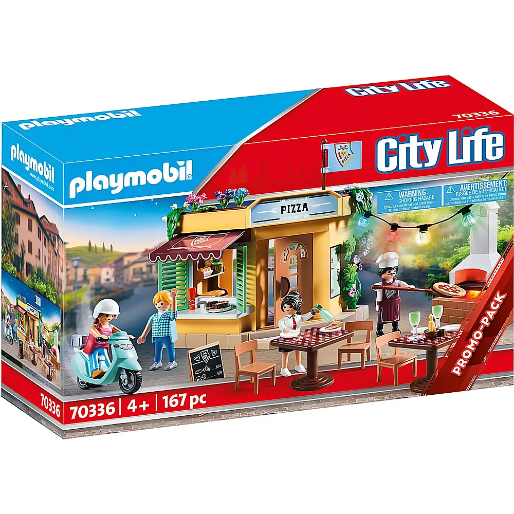 PLAYMOBIL City Life Pizzeria mit Gartenrestaurant 70336