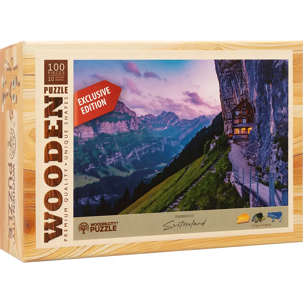 Wooden City Mini-Puzzle Holz Aescher