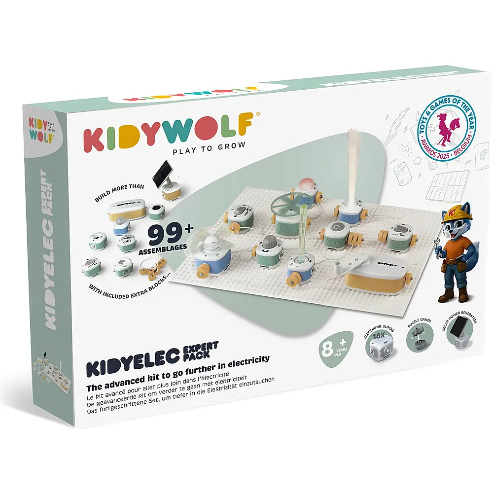 Kidywolf Elektrizit�t-Experimentierkasten 18-tlg.