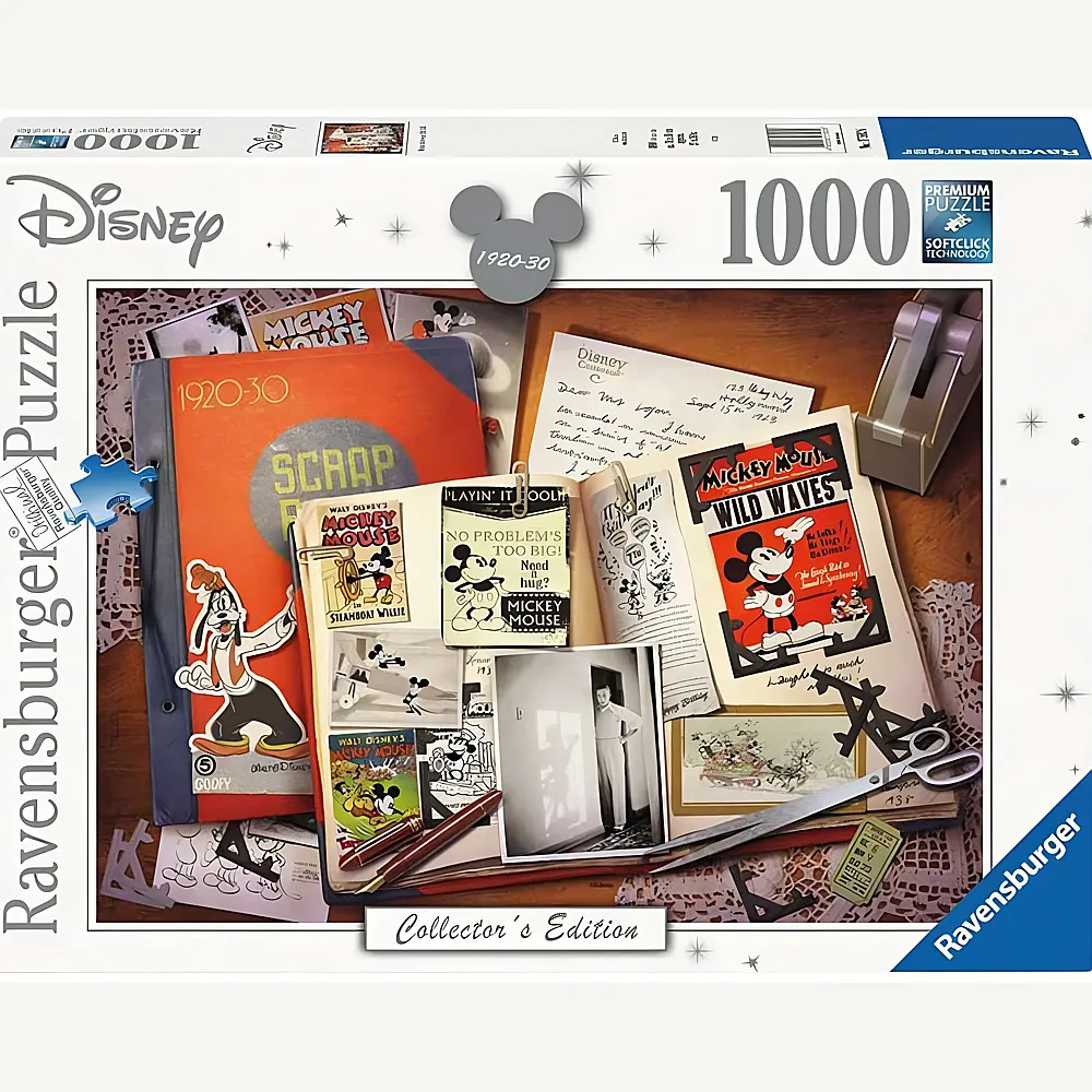 Ravensburger Puzzle Mickey Mouse 1930 Mickey Anniversary 1000Teile