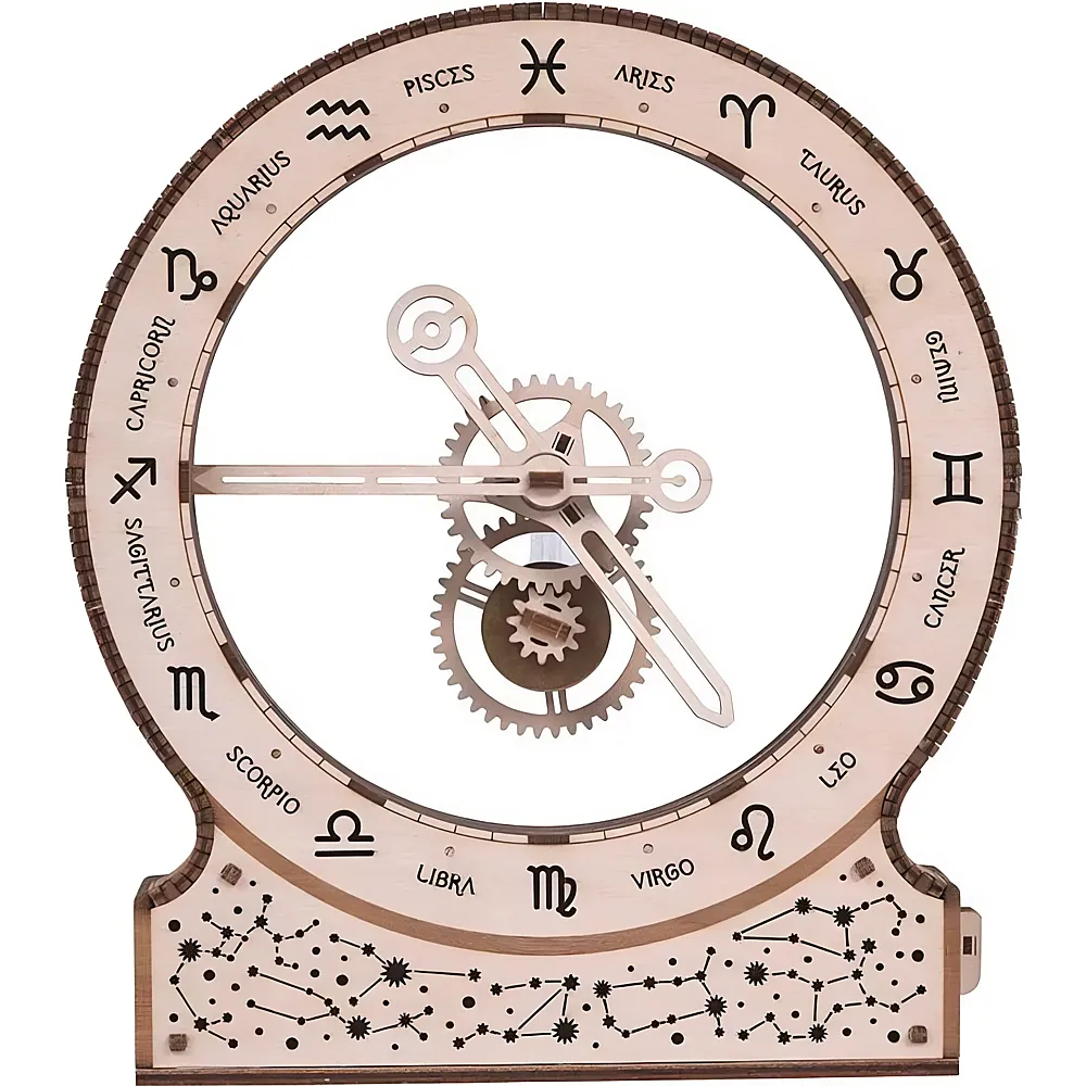 WoodTrick Bausatz Kinetic Clock: Zodiac - 157 Teile