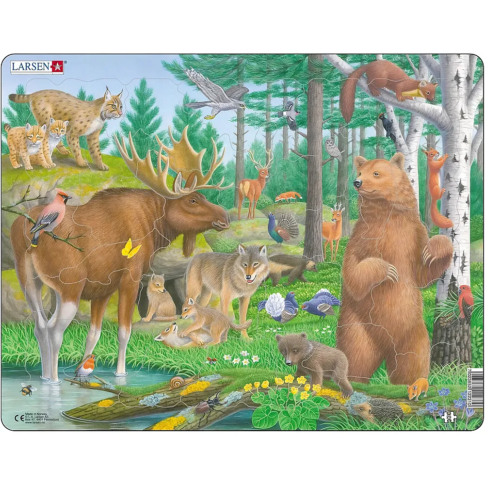 Larsen Puzzle Waldtiere - 29 Teile