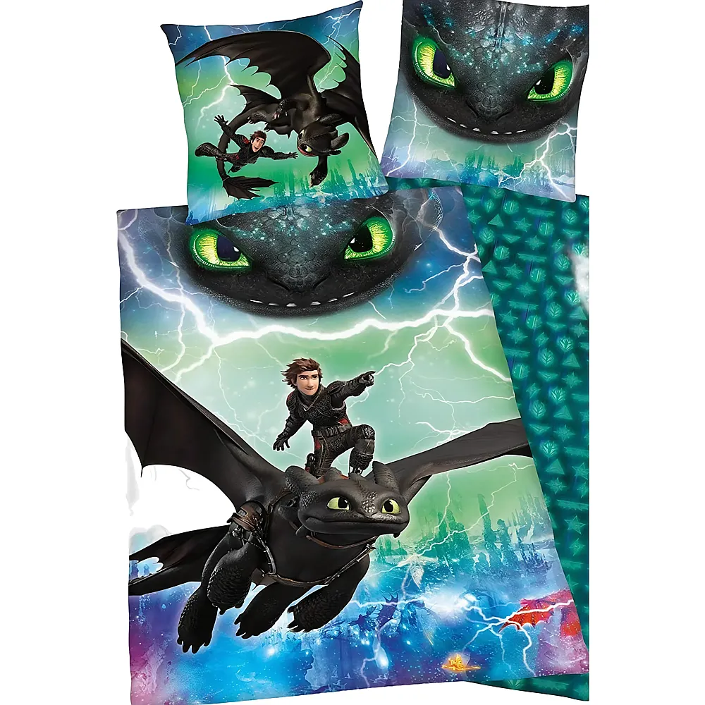 Herding Bettw�sche-Set Dragons mit Wendemotiv 135x200cm
