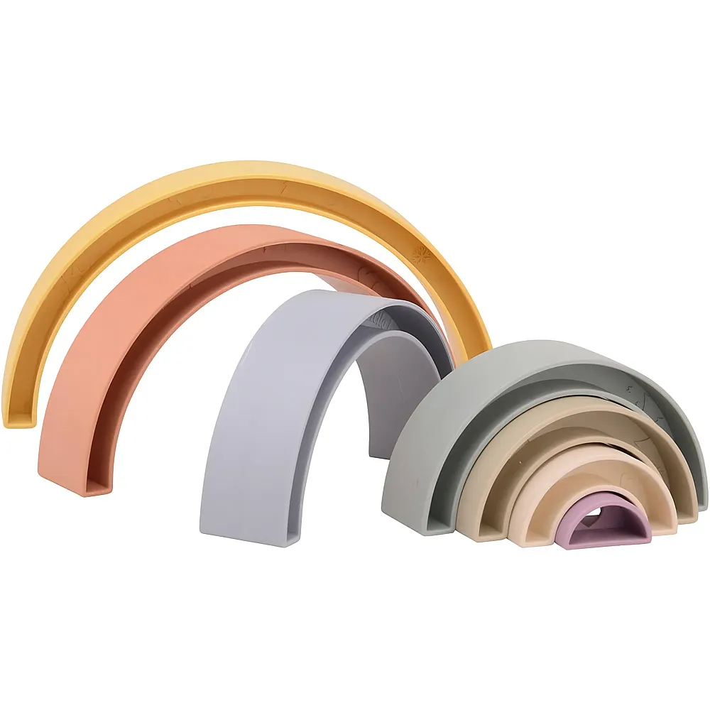Johntoy Happy World Bio Kunststoffstapel Regenbogen
