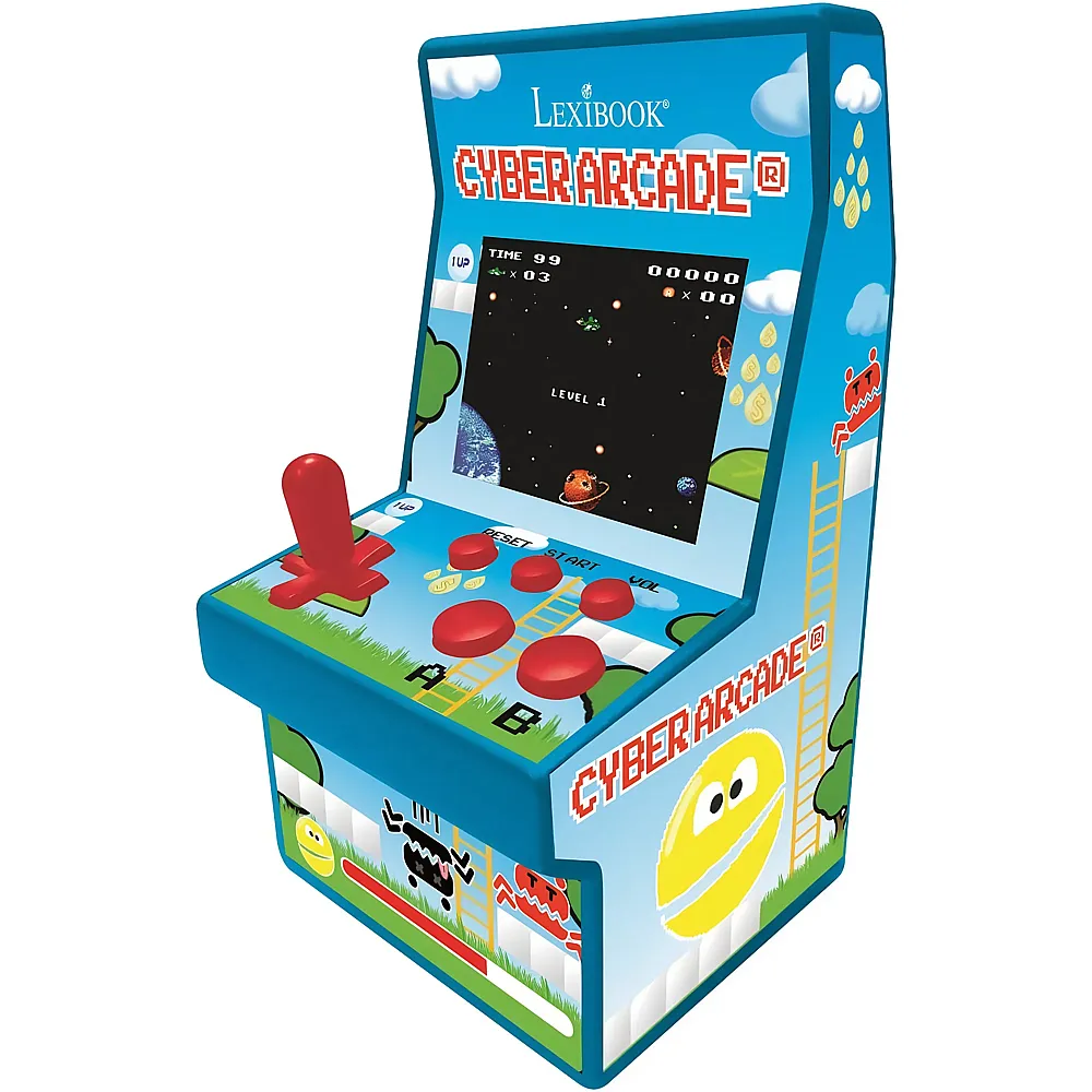 Lexibook Cyber Arcade Spielkonsole mit 2,8'' Bildschirm und 250 Spieleklassikern