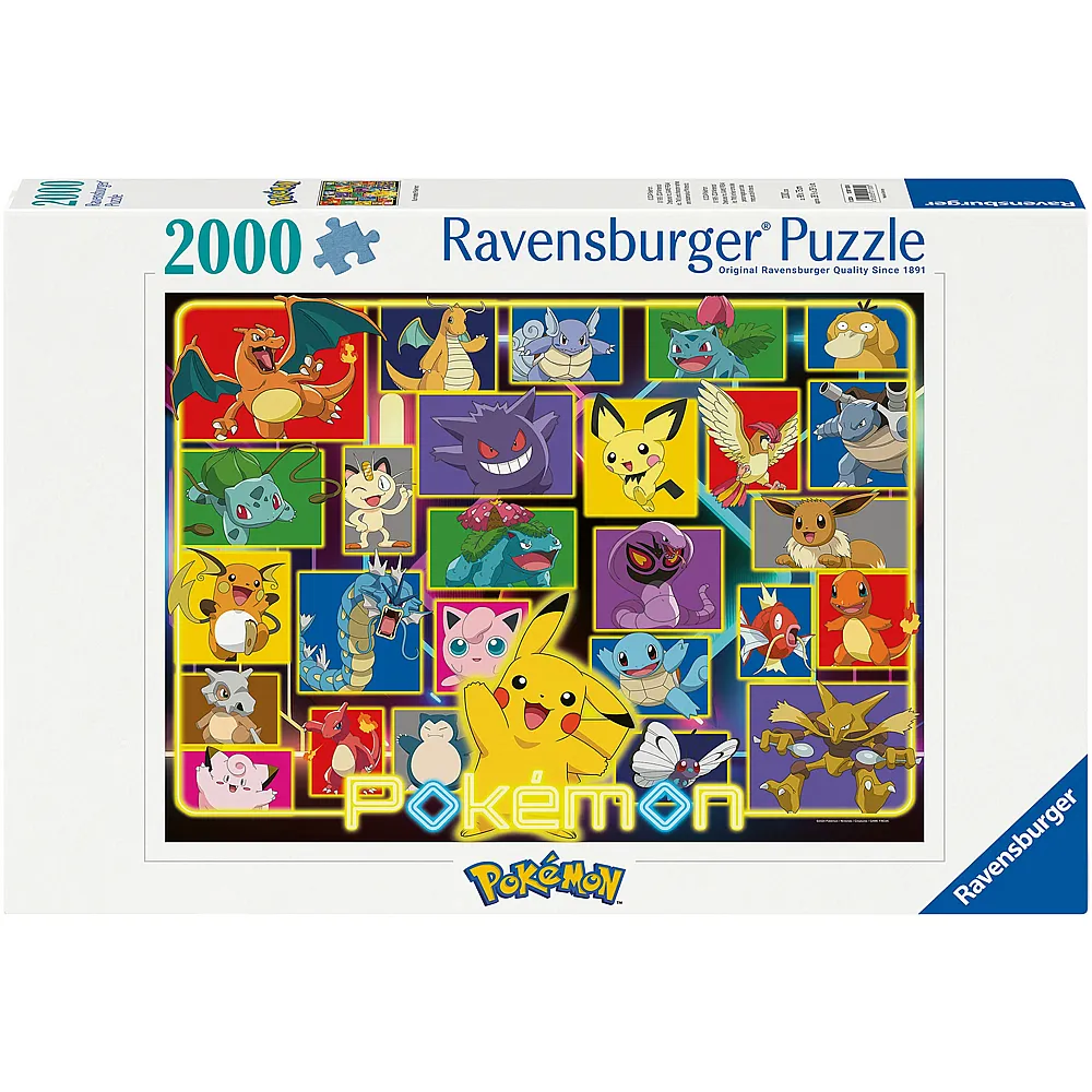 Ravensburger Puzzle Leuchtende Pok�mon - 2000 Teile