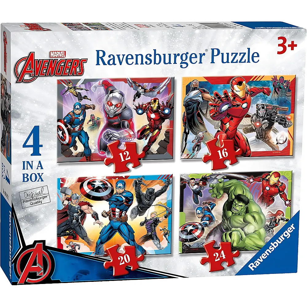 Ravensburger Puzzle 4in1 Marvel Avengers 12-24