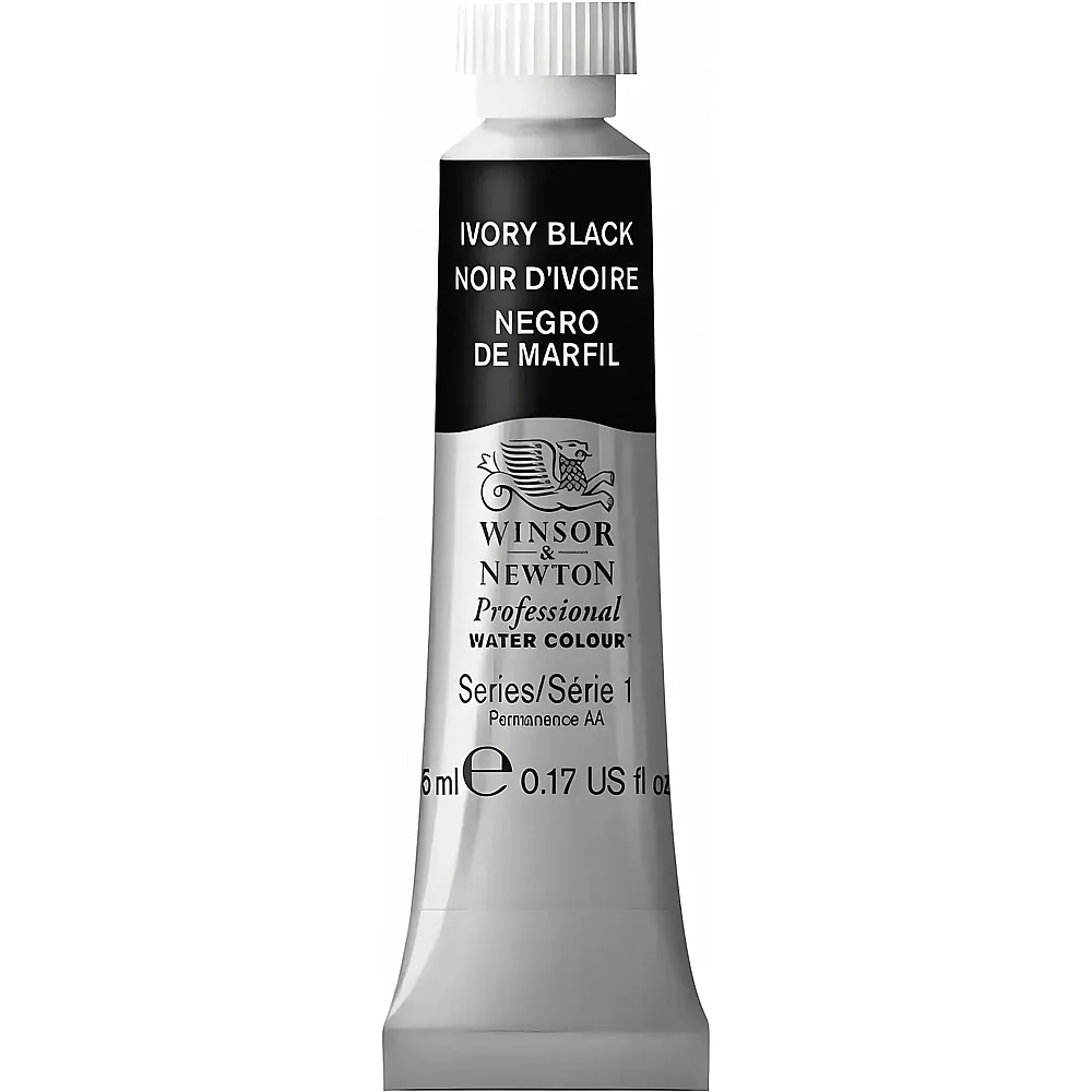 meinspielzeug - Winsor & Newton W&n Prof. Water Colour 5ml Tube Elfenbeinschwarz
