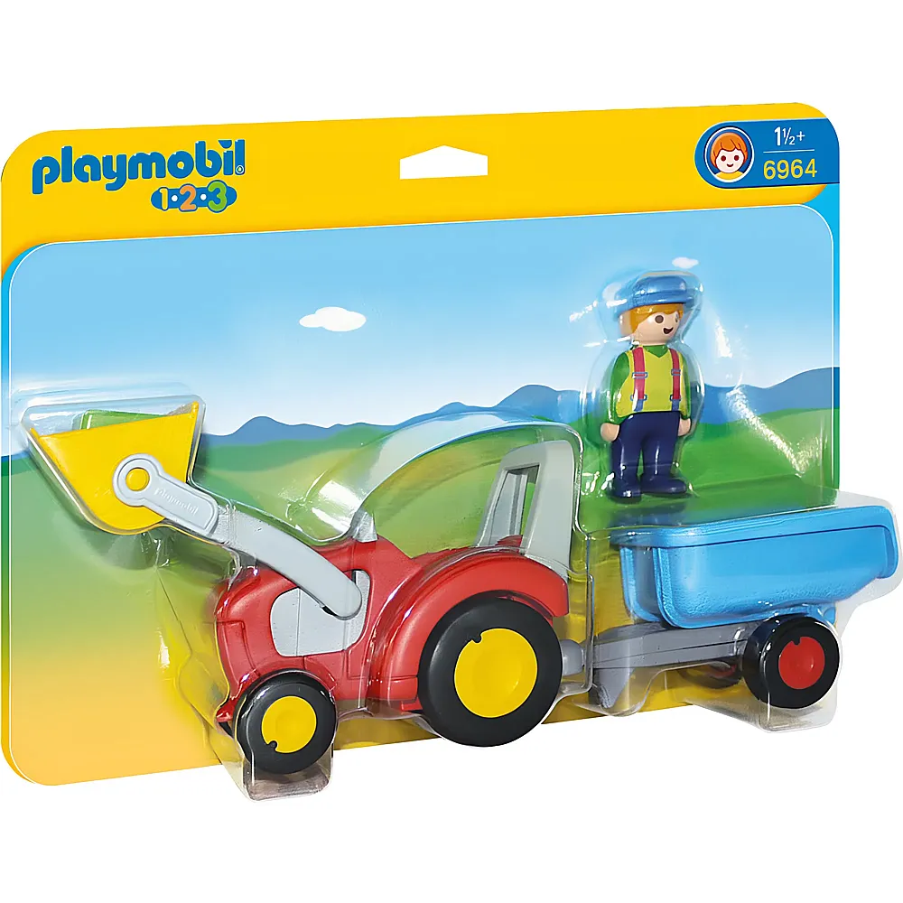 PLAYMOBIL 1.2.3 Traktor mit Anhnger 6964