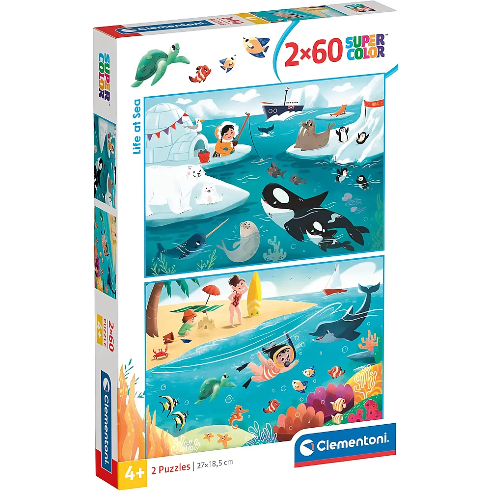 Clementoni Puzzle Supercolor Life at Sea - 60 Teile