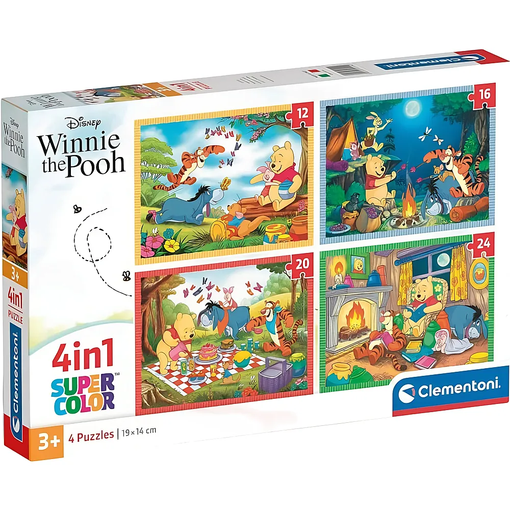 Clementoni Puzzle Supercolor 4in1 Winnie Pooh