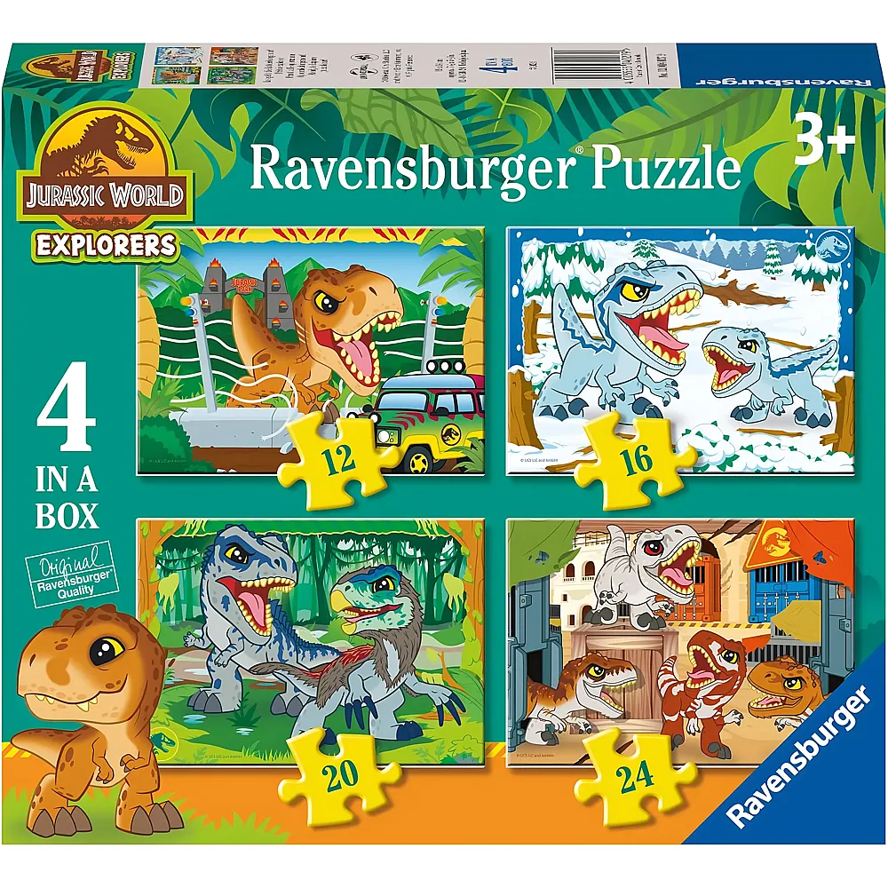 Ravensburger Puzzle 4in1 Jurassic World Explorers 12-24
