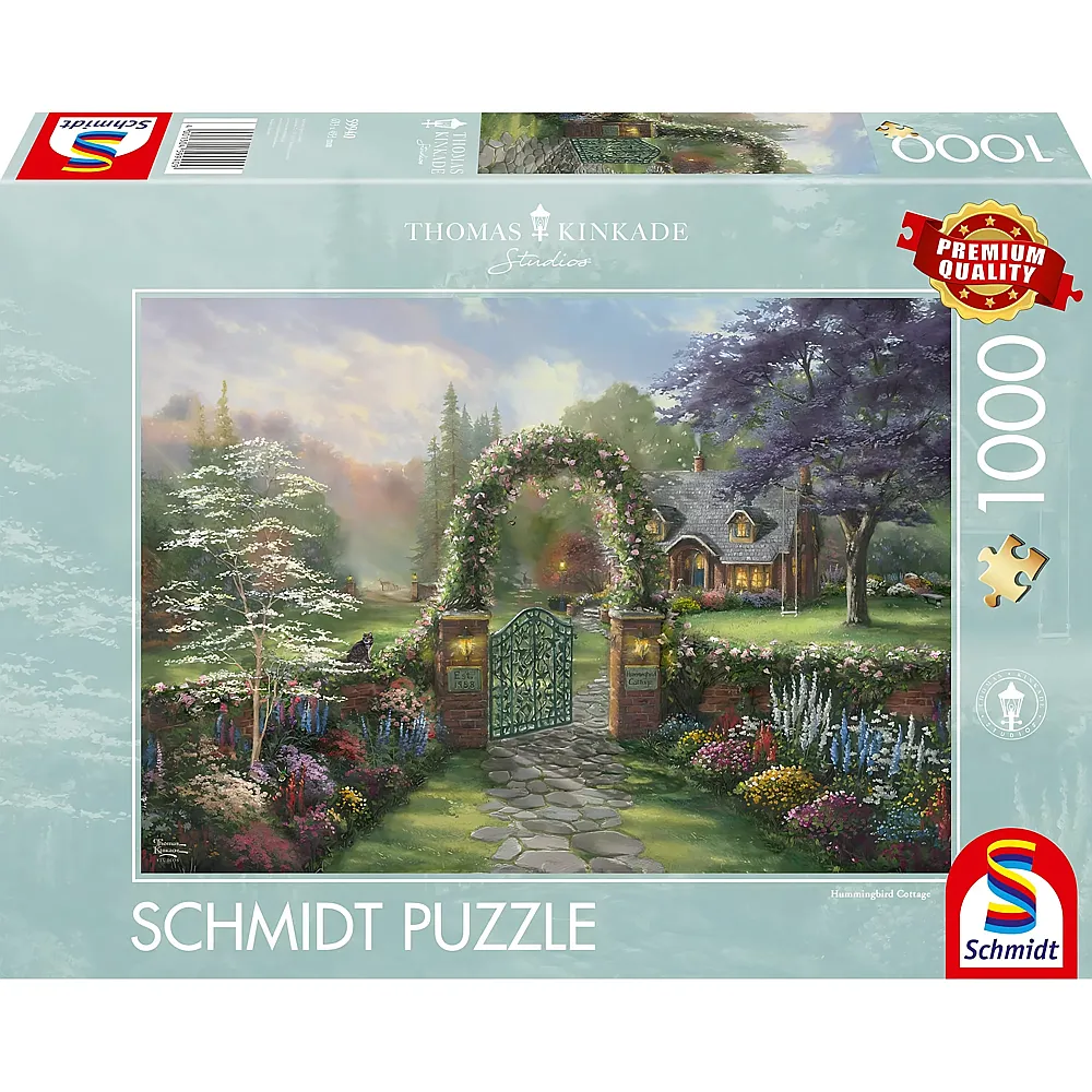 Schmidt Puzzle Thomas Kinkade Hummingbird Cottage 1000Teile
