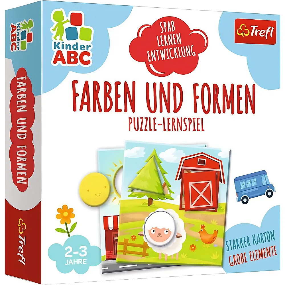 Trefl Farben und Formen Kinderspiel: Spass - Lernen - Entwicklung. Puzzle-Lernspiel - Suche