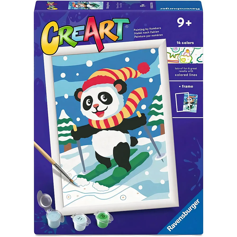 Ravensburger CreArt Panda f�hrt Ski