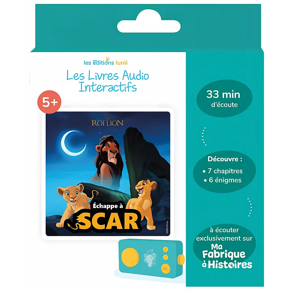Lunii Album Audio Interactif Defi Vilain : Echappe A Scar 