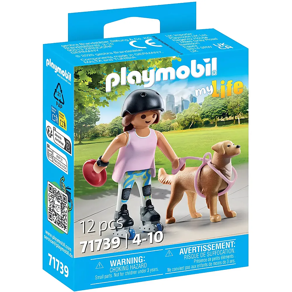 PLAYMOBIL My Life Inlinerin mit Retriever 71739