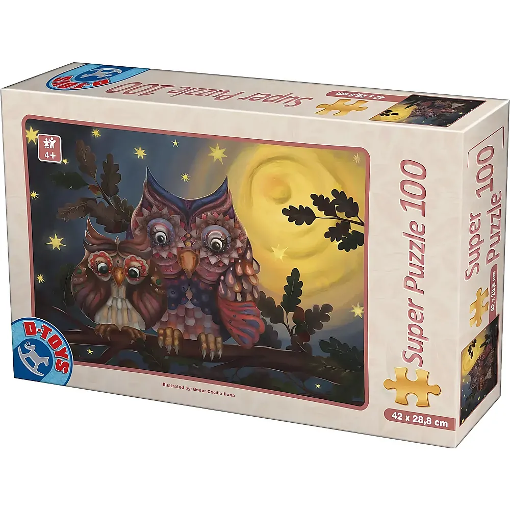 DToys Puzzle 2 Eulen - 100 Teile