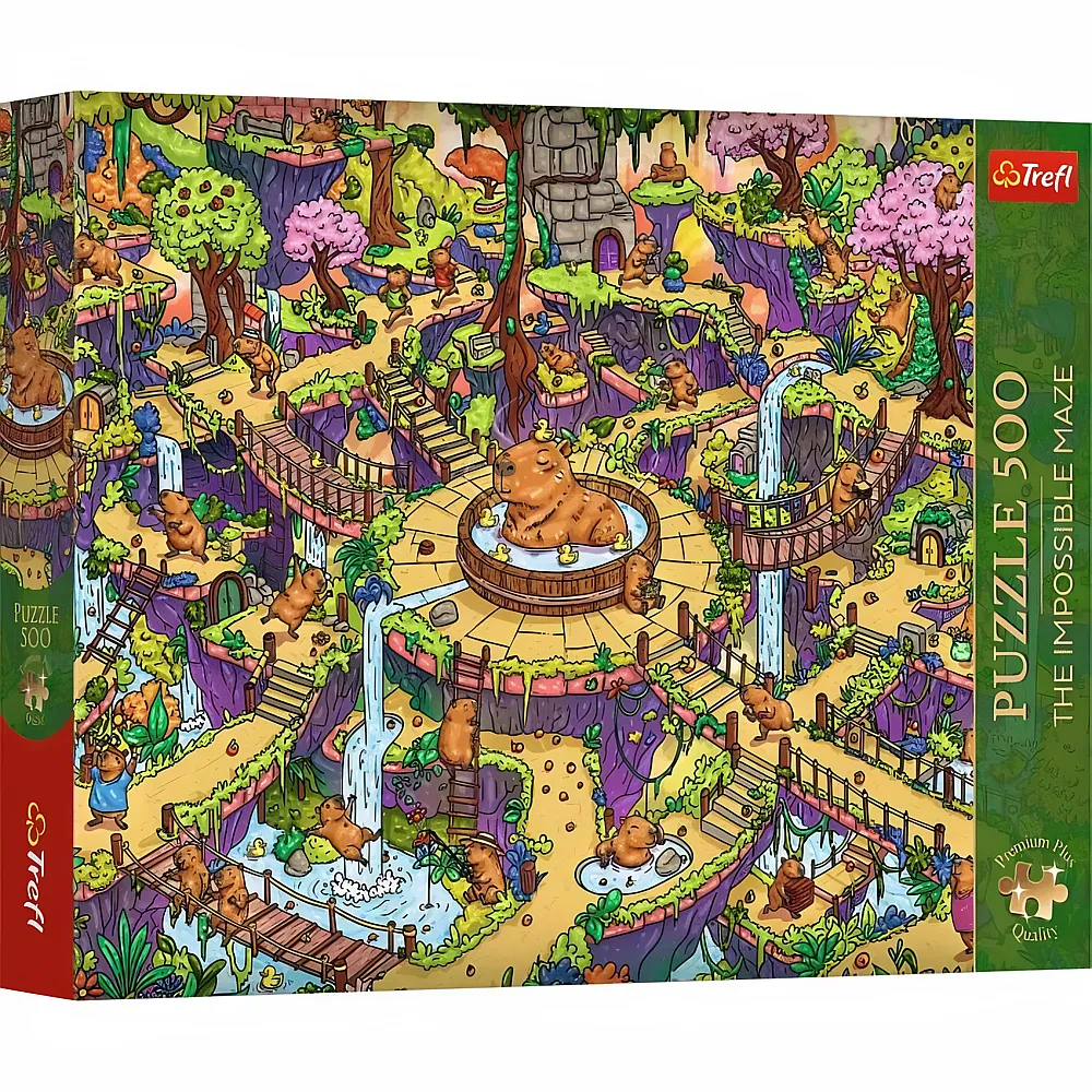 Trefl Puzzle The Impossible Maze - Lustige Capybaras - 500 Teile