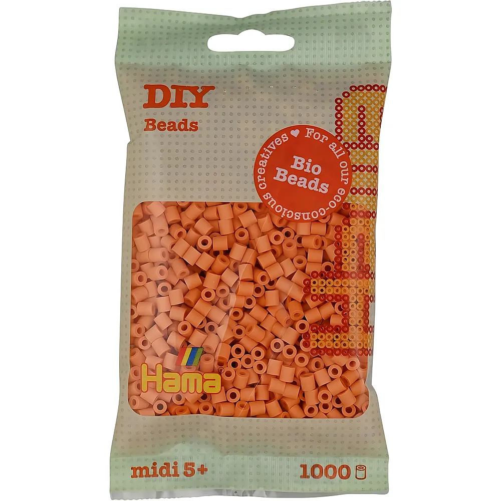 Hama Midi Bio B�gelperlen Helles Apricot - 1000 Teile