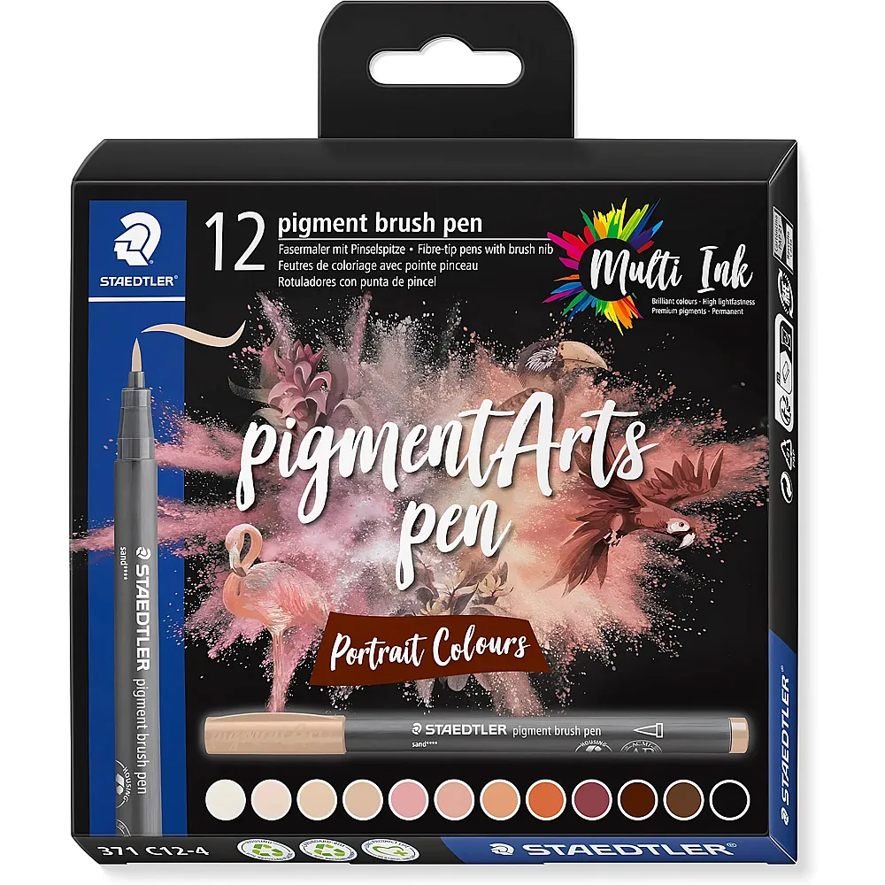 Staedtler Pigment Brush Pen - 12 Teile