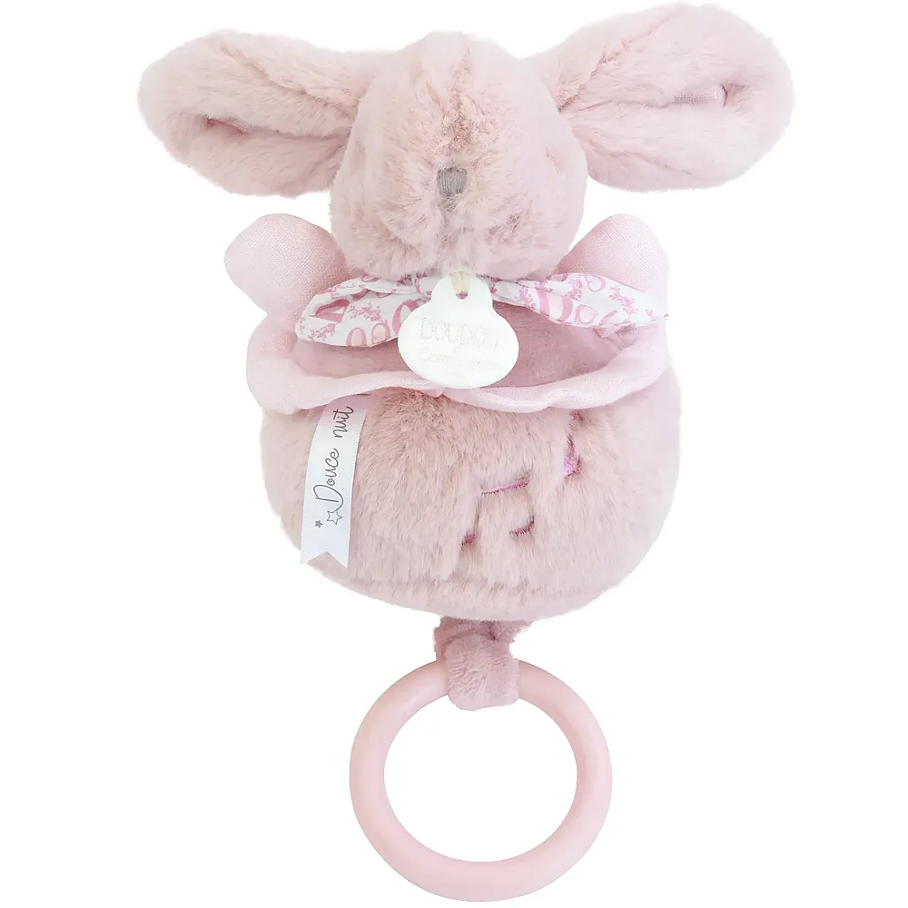 Doudou et Compagnie Musikspieluhr Hase Rosa - 20 cm | Spieluhren