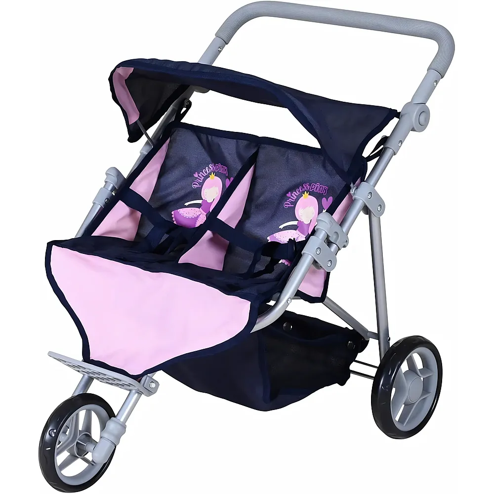 Knorrtoys Zwillingspuppenwagen Duo princess blue