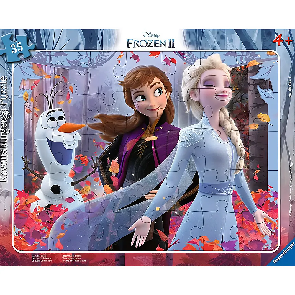 Ravensburger Puzzle Disney Frozen Magische Natur 35Teile | Rahmenpuzzle