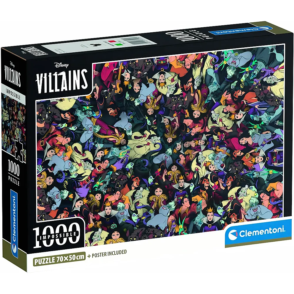 Clementoni Puzzle Impossible - Disney Villains - 1000 Teile
