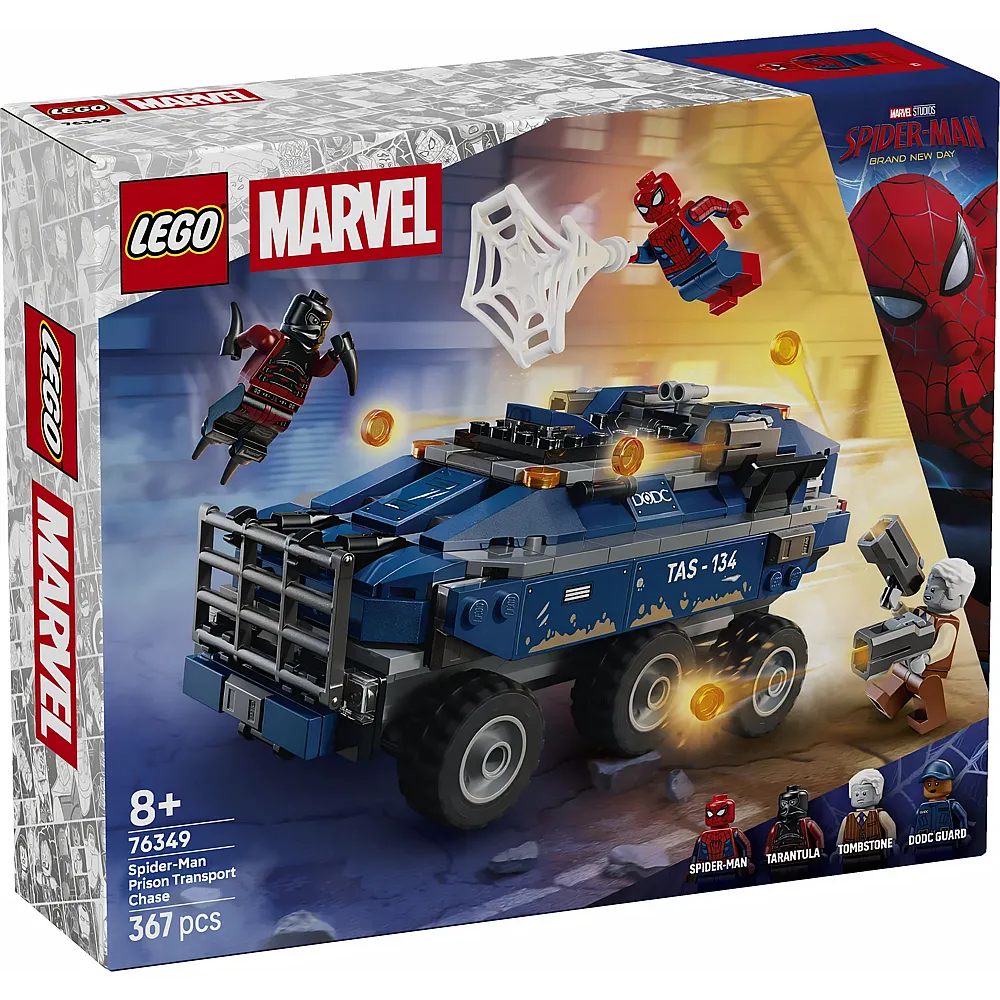 LEGO Marvel Super Heroes Spiderman Spider-Man Jagt den Gef�ngnistransporter 76349