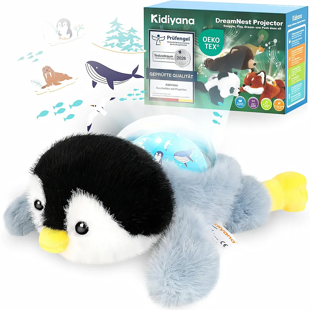 Kidiyana 3in1 Baby Einschlafhilfe Pinguin - 26 cm