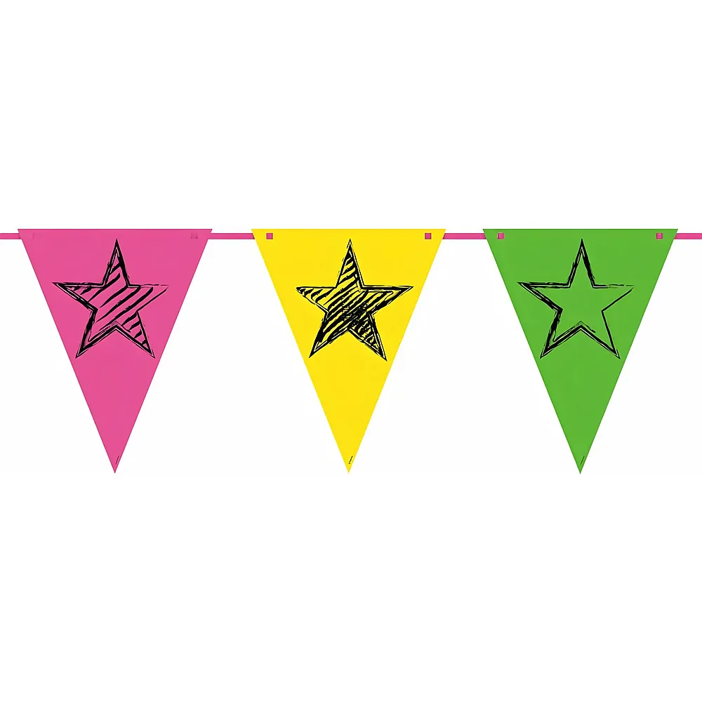 Folat Neon-Party-Wimpelkette