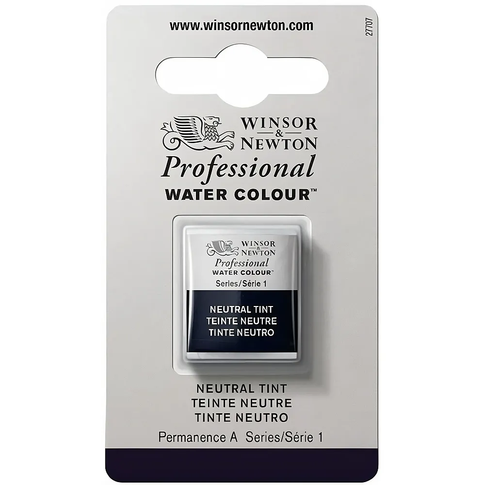 Winsor & Newton Professional Water Colour Aquarellfarbe Neutraler Farbton - 1/2 Napf | Farbe & Kreide