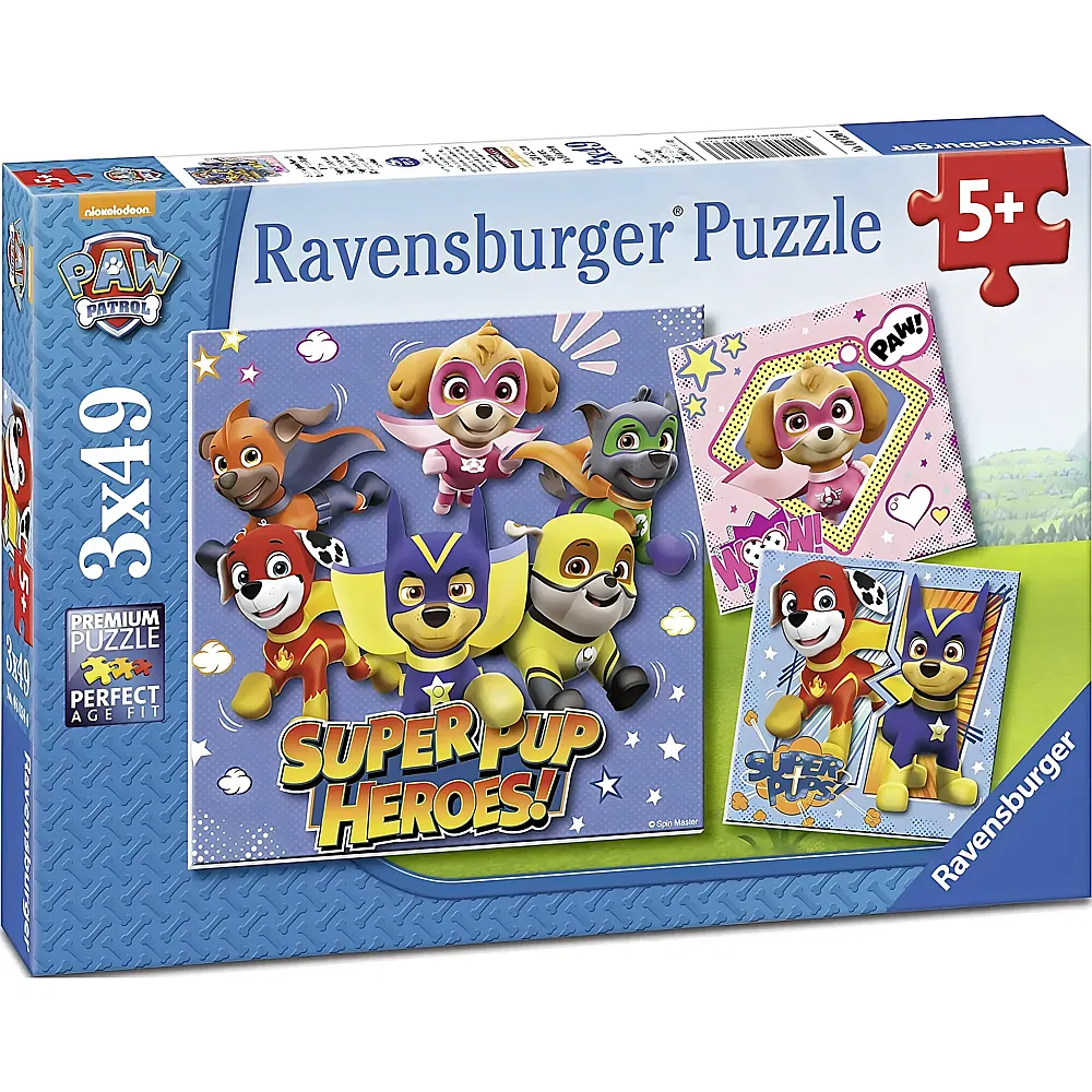 Ravensburger Puzzle 3in1 Paw Patrol - 49 Teile