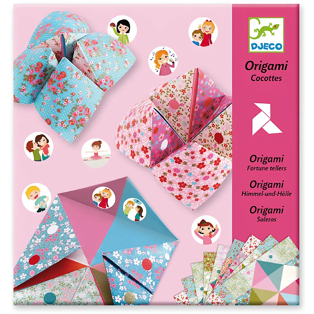 Djeco Kreativ Origami Himmel und Hlle Spiel - Blumen