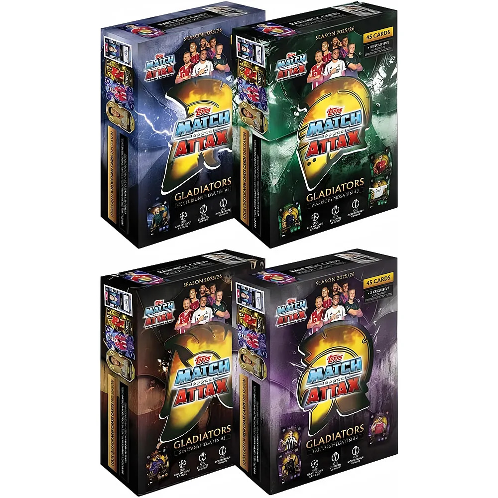 Topps UCC Match Attax 2025/26 - 4 Mega Tins