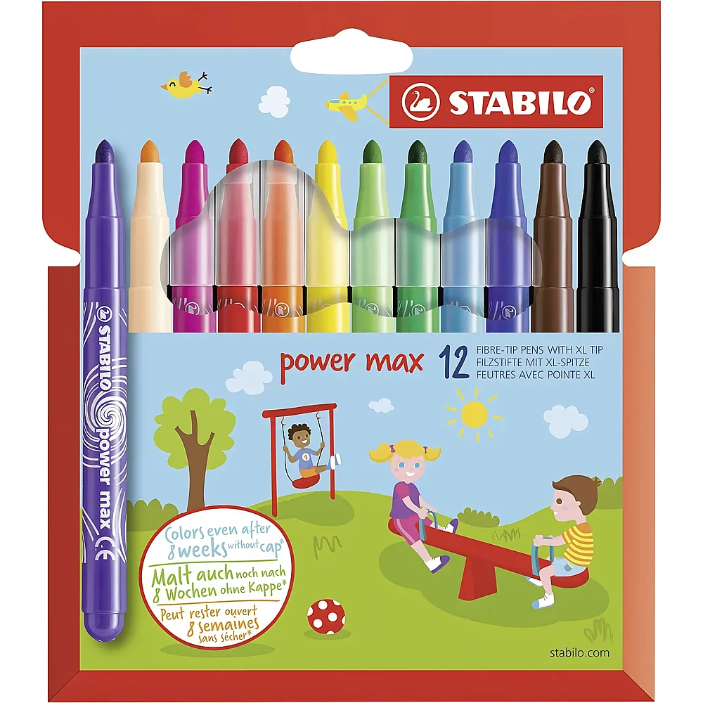 Stabilo Power Max Fasermaler - 12 Teile
