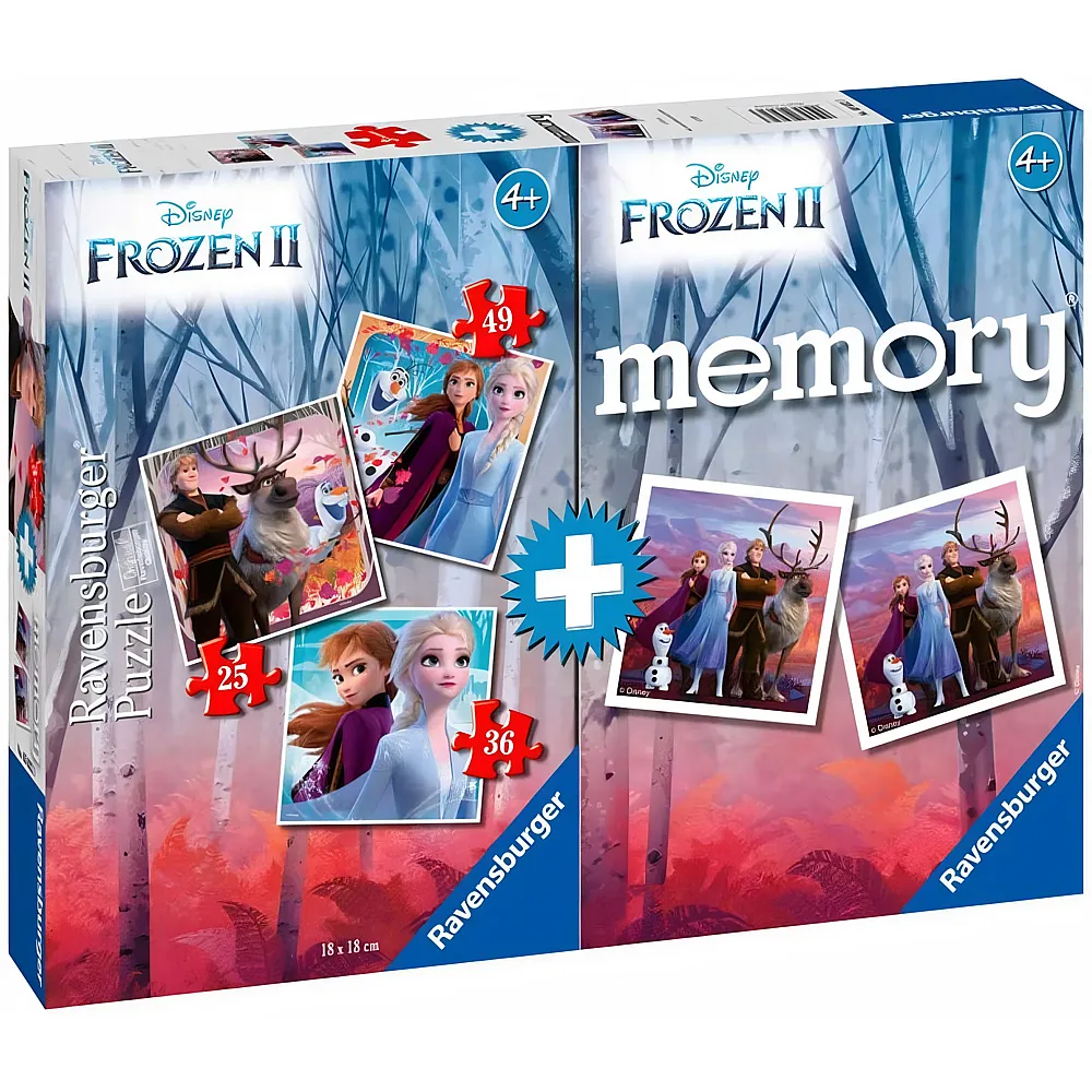 Ravensburger 3 Puzzles + Memory - Frozen II