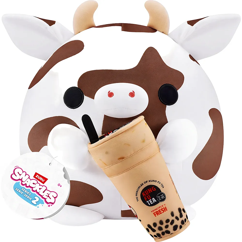 Zuru Snackles Kung Fu Bubble Fu Tea Cow - 35 cm - Bauernhoftiere Pl�sch