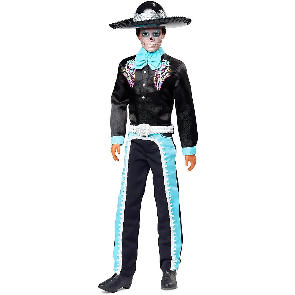 Barbie Signature D�a De Muertos Ken im scharzen Anzug mit himmelblauen Akzenten