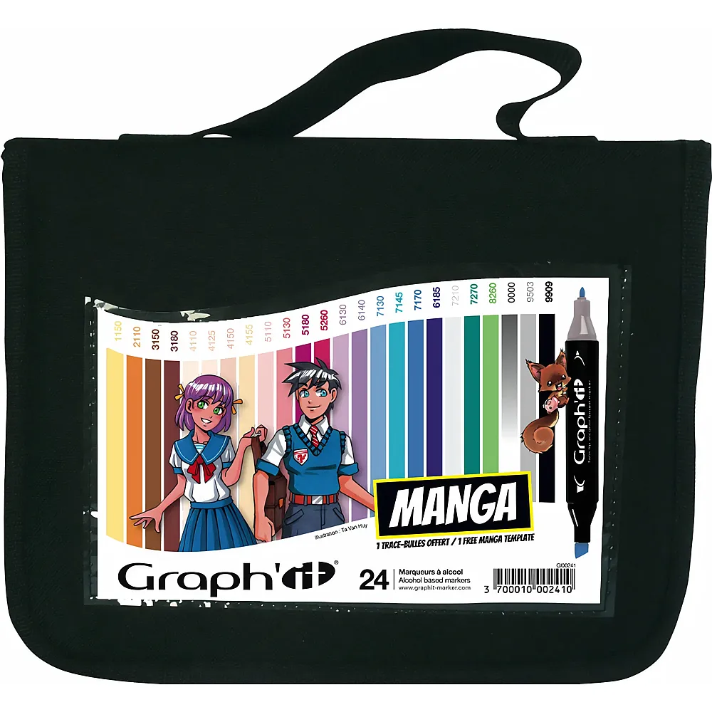 Graph'it LA Trousse DE 24 Marqueurs Manga - Suche