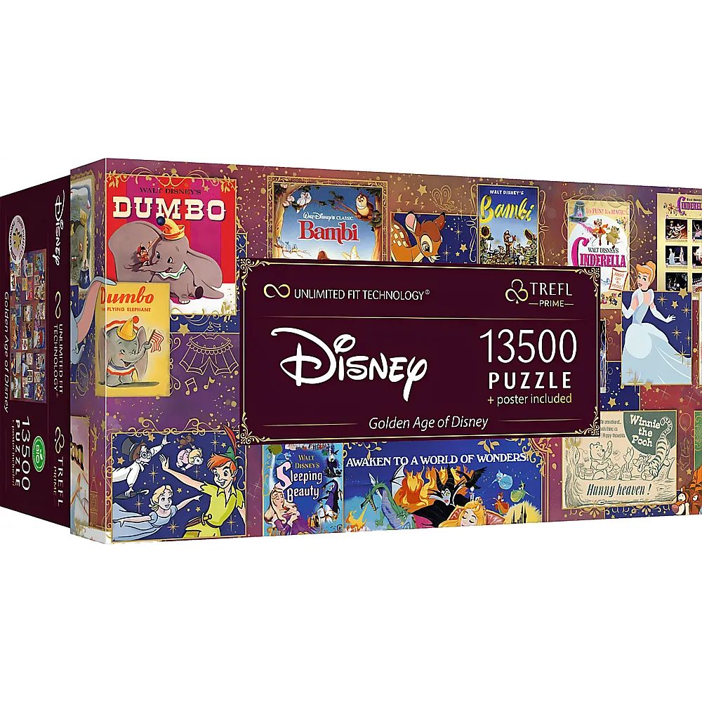 meinspielzeug - Trefl Puzzle Golden Age of Disney - 13500 Teile | Puzzle 3000 Teile