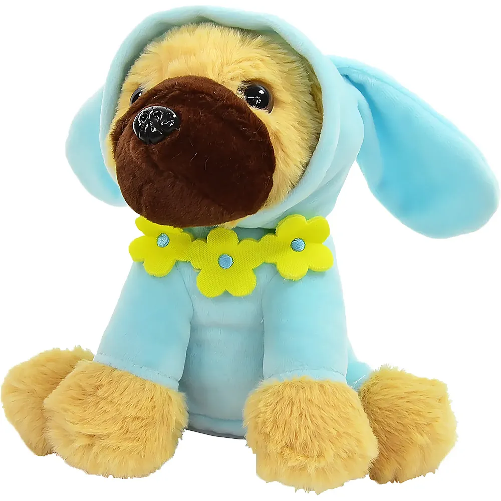 meinspielzeug - K�gler Labertier Mops Benny im Pullover mit Wiedergabefunktion 18cm | Hunde Pl�sch