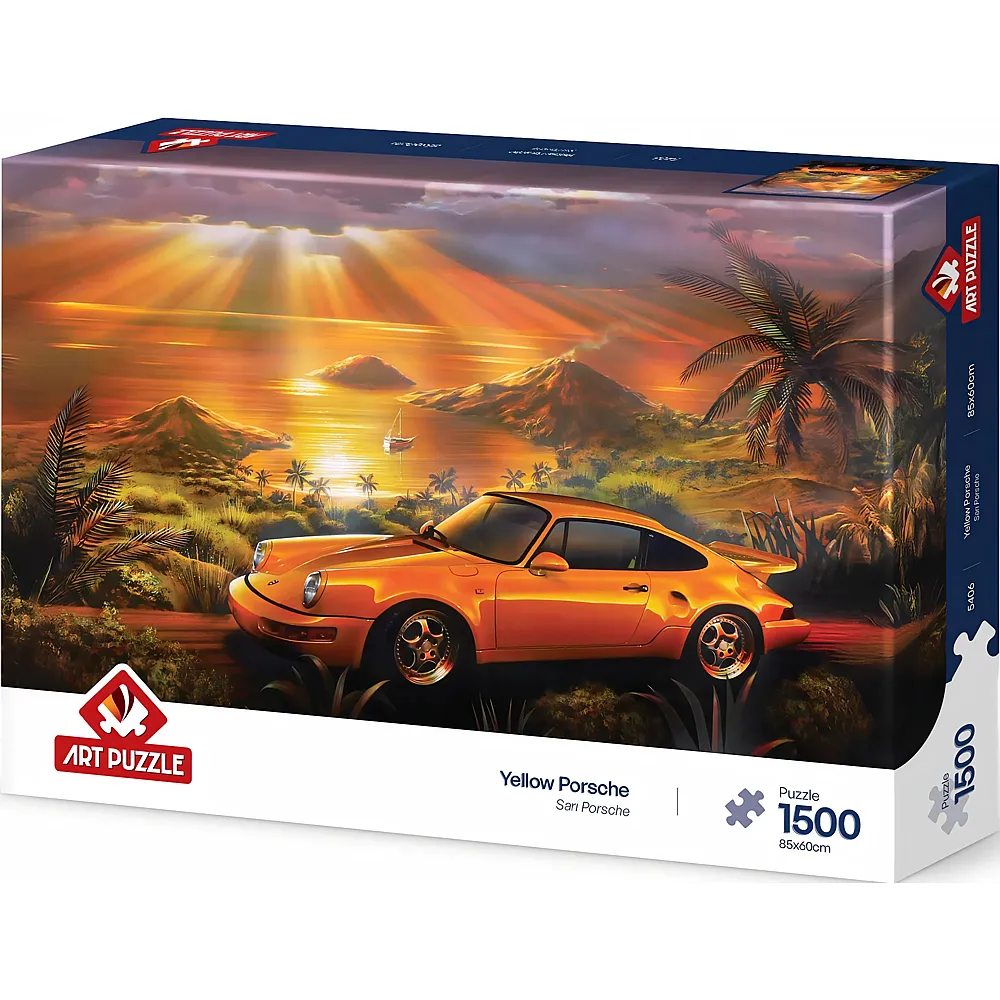 Art Puzzle Gelber Porsche an der K�ste 1500Teile