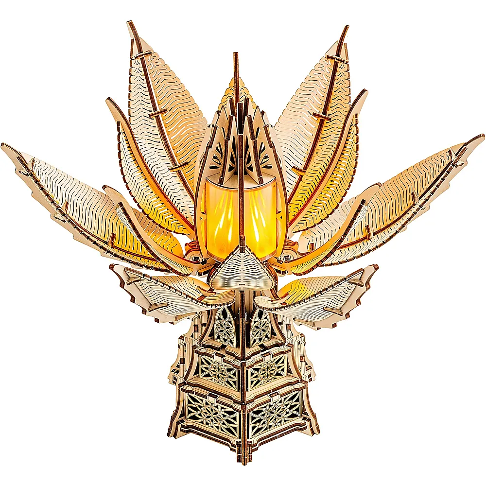 meinspielzeug - WoodTrick Bausatz Fiery Bloom - 246 Teile | Technische Baus�tze