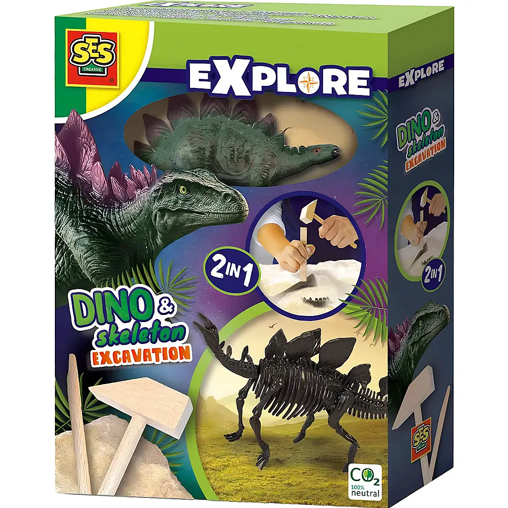 SES Explore Dino and Skeleton Dig 2in1  Stegosaurus
