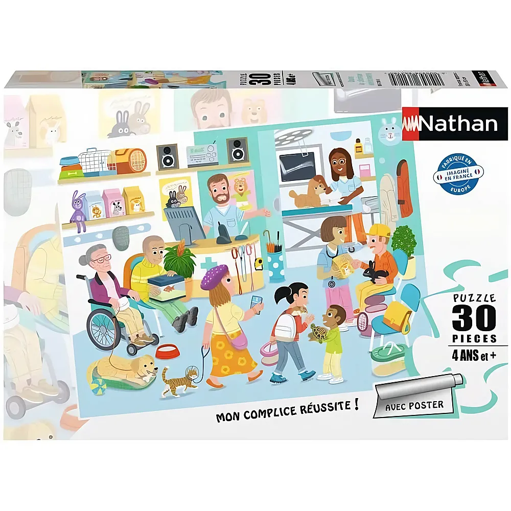 Nathan Puzzle Der Tierarztpraxis - 30 Teile